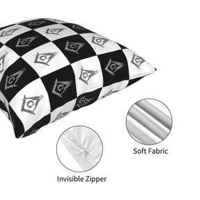 Master Mason Blue Lodge Pillowcase - Square and Compass G Pillow Cover - Bricks Masons