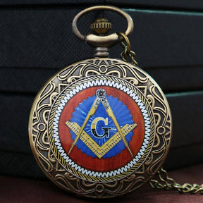 Master Mason Blue Lodge Pocket Watch - Bronze - Bricks Masons