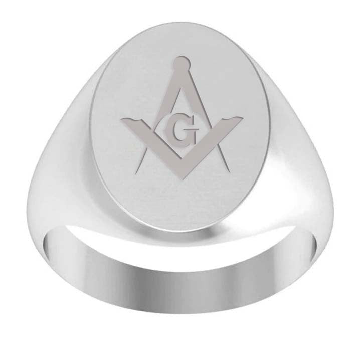 Master Mason Blue Lodge Ring - Sterling Silver - Bricks Masons