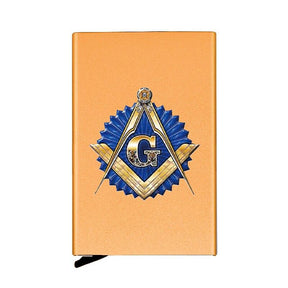 Master Mason Blue Lodge Wallet - Automatic Pop-up Credit Card - Bricks Masons