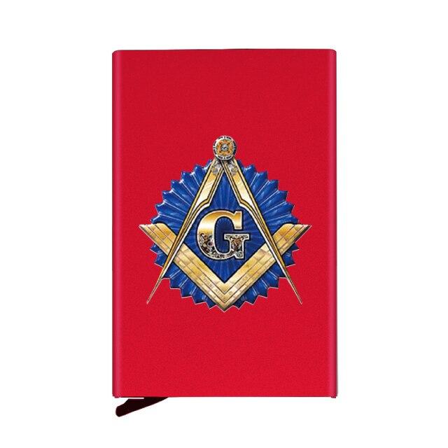Master Mason Blue Lodge Wallet - Automatic Pop-up Credit Card - Bricks Masons