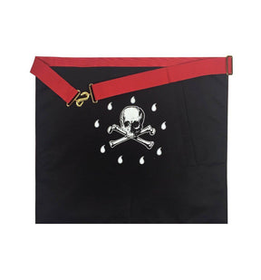 Master Mason Scottish Rite Apron - Red Moire with Masonic Letters - Bricks Masons