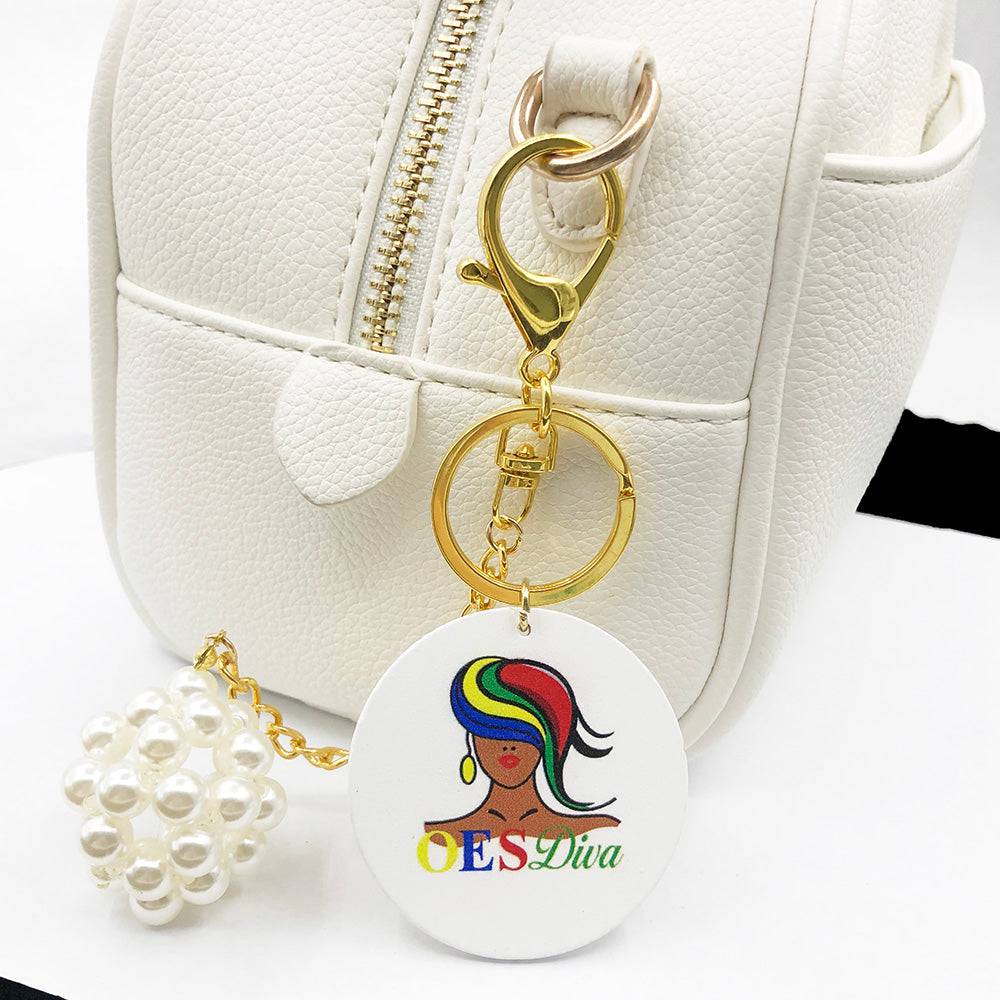 OES Keychain - Colorful Design - Bricks Masons