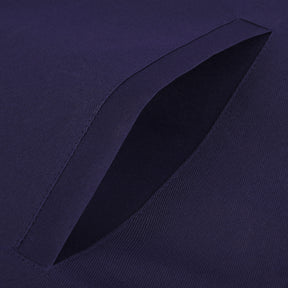 Organist Blue Lodge Officer Apron - Navy Velvet With Silver Embroidery Thread - Bricks Masons