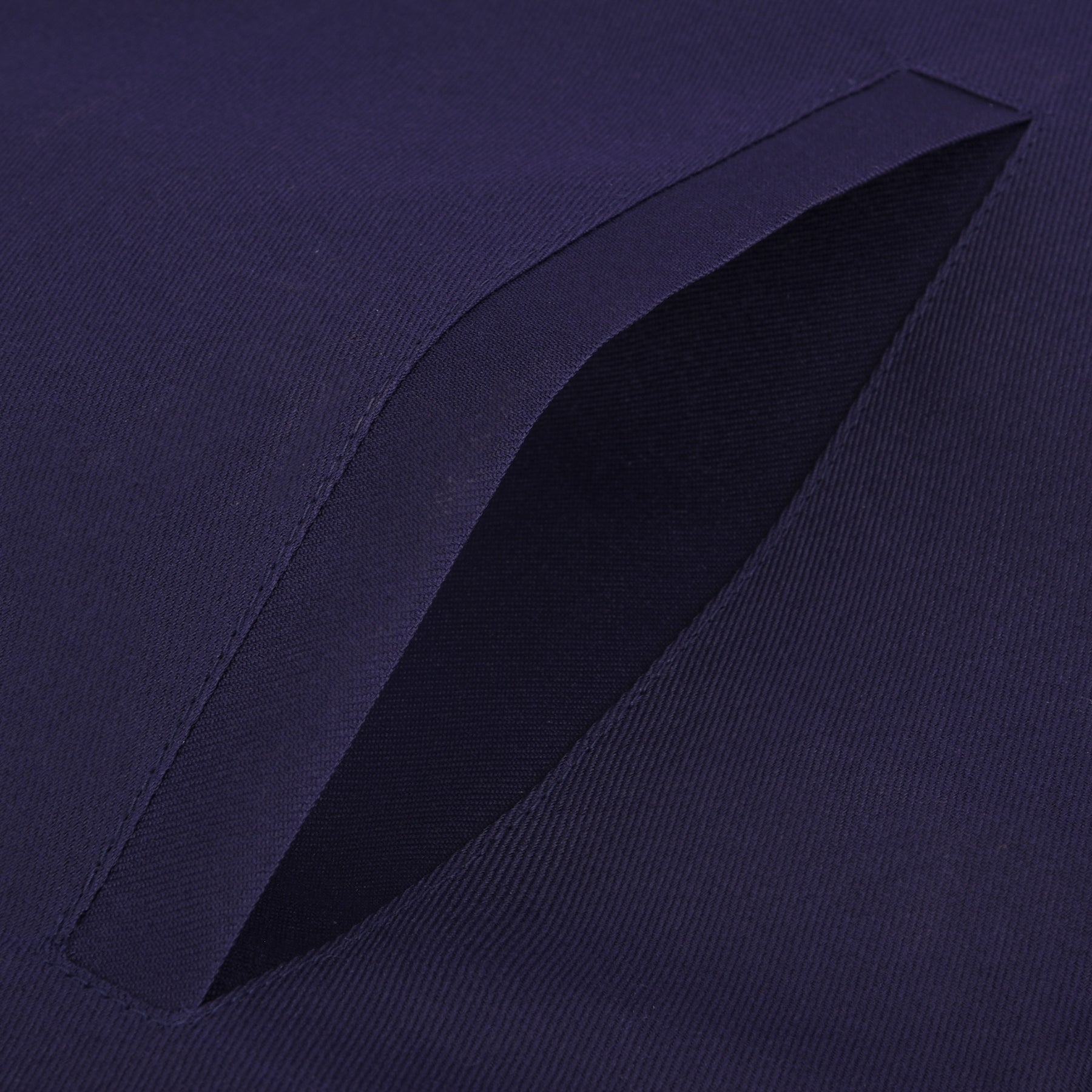 Organist Blue Lodge Officer Apron - Kenton Lodge Navy Velvet With Silver Embroidery Thread - Bricks Masons