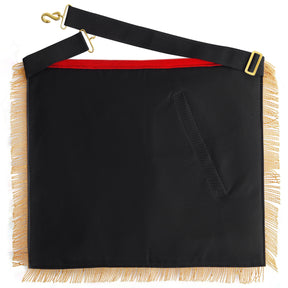 Past High Priest Royal Arch Chapter Apron - Red Hand Embroidery with Fringe - Bricks Masons