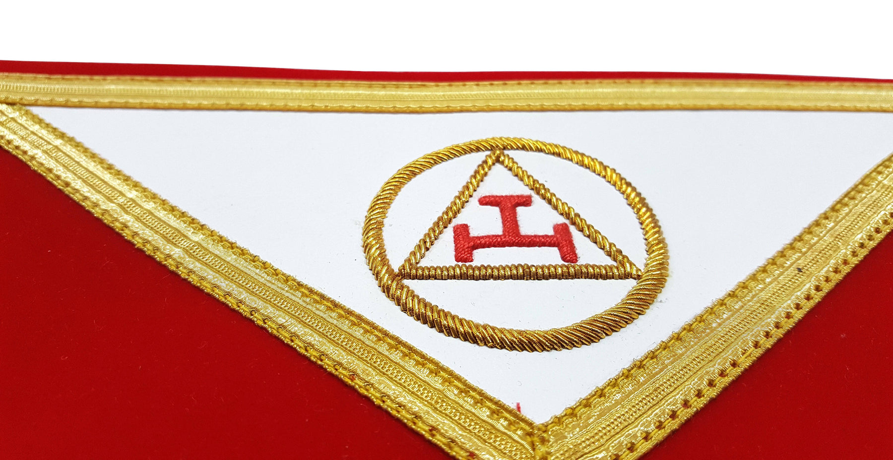 Past High Priest Royal Arch Chapter Apron - Red with Gold Embroidery - Bricks Masons