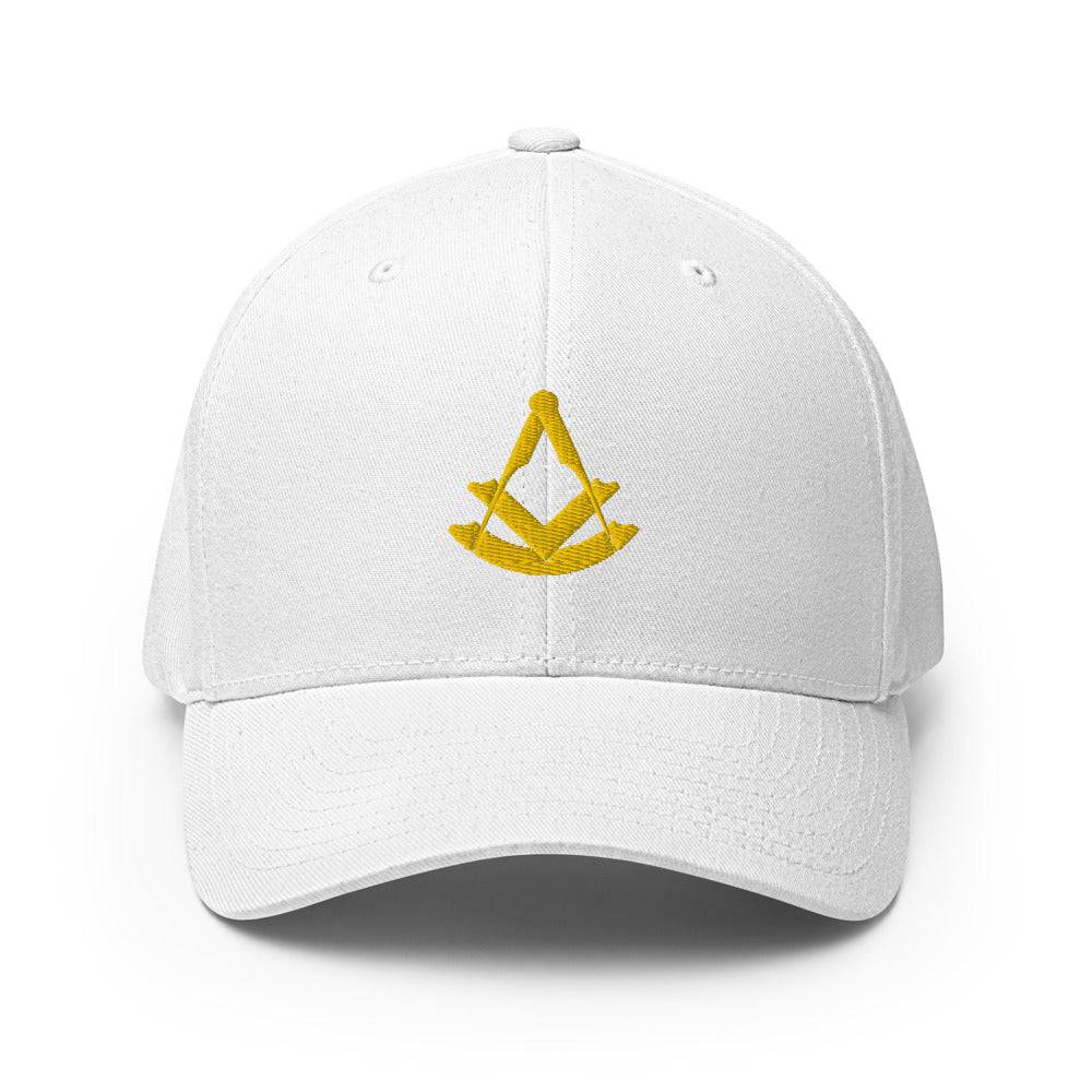 Past Master Blue Lodge Baseball Cap - Golden Embroidery - Bricks Masons