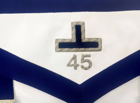 Past Master Blue Lodge Pennsylvania Regulation Apron - Royal Blue - Bricks Masons