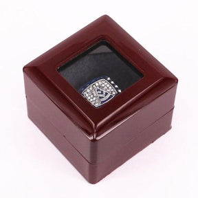 Past Master Blue Lodge Ring - Zirconia with Velvet Box - Bricks Masons