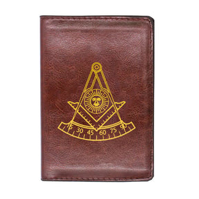 Past Master Blue Lodge California Regulation Wallet - Black & Brown - Bricks Masons