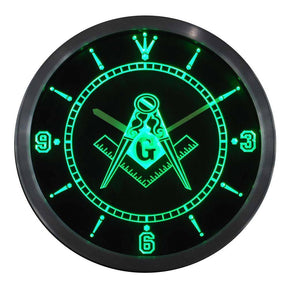 Master Mason Blue Lodge Clock - LED Quartz