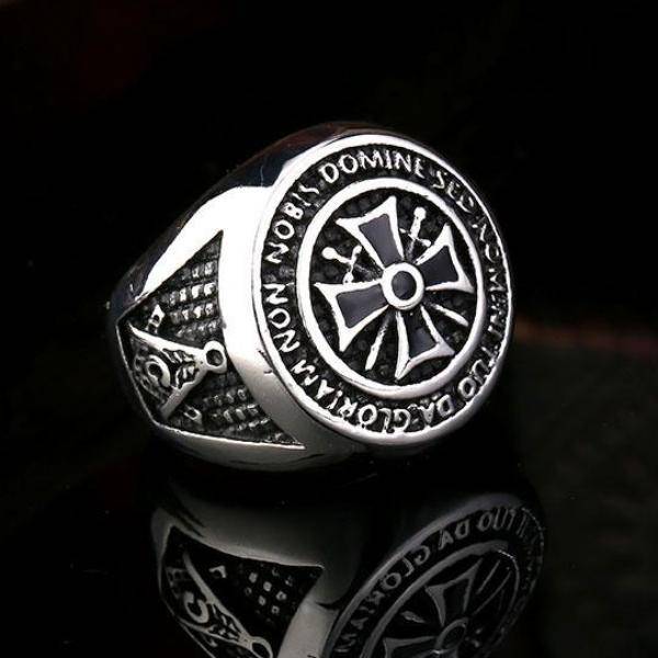 Knights Templar Commandery Ring - Silver