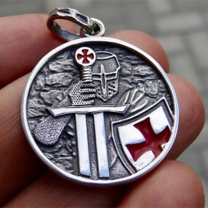 Knights Templar Commandery Necklace - Shield Cross