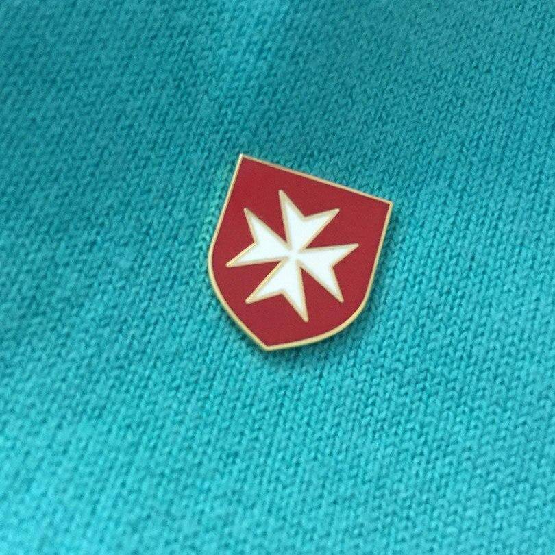 Order Of Malta Commandery Lapel Pin - 2pcs Red