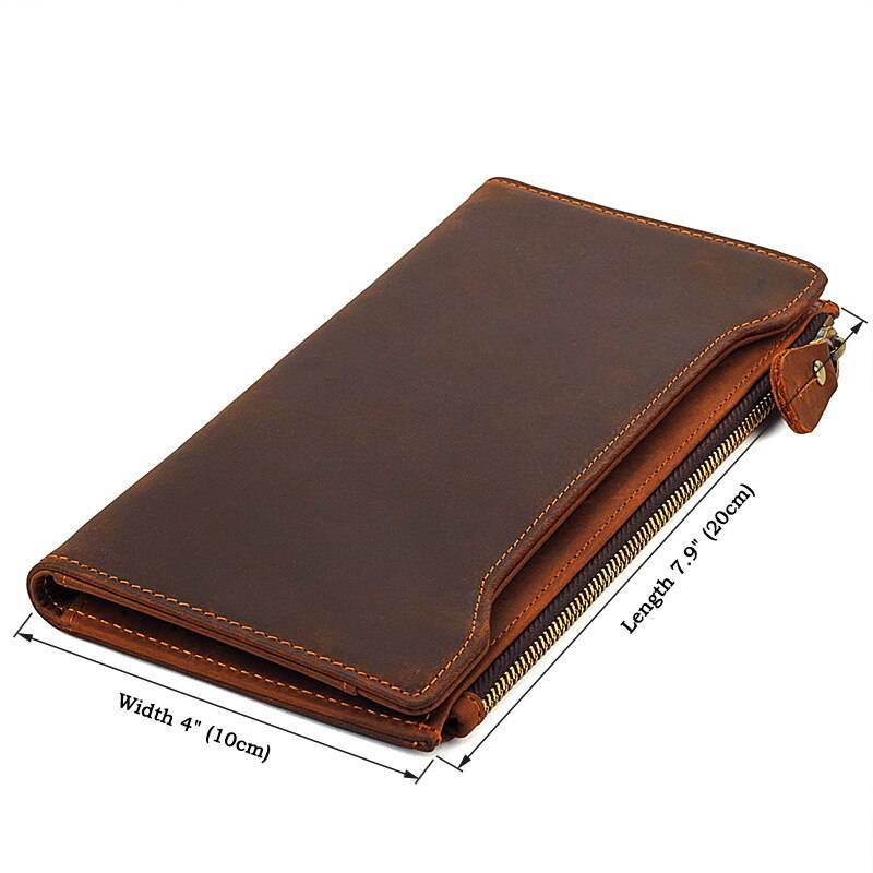 Knights Templar Commandery Wallet - Genuine Brown Leather Red Cross