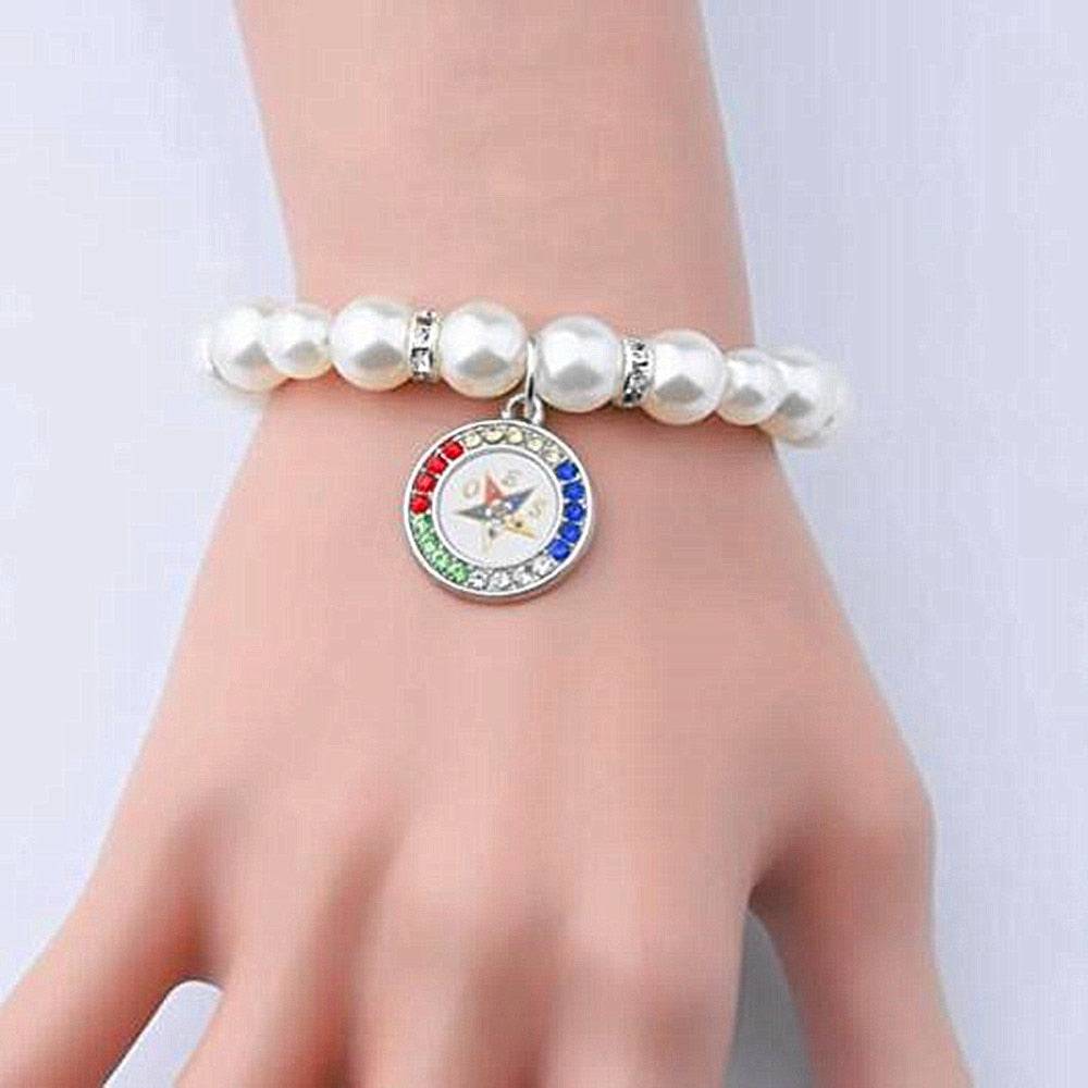 OES Bracelet - Charm With Rhinestones