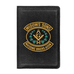 Widows Sons Wallet - Bikers ASSN PU Leather Passport & Credit Card Holder (Black/Brown)