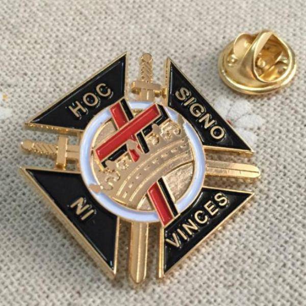 Knights Templar Commandery Lapel Pin - IN HOC SIGNO VINCES