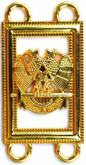 32nd Degree Scottish Rite Chain Collar - Gold Plated on Black Velvet