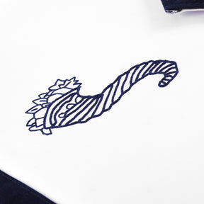 Senior Steward Blue Lodge Officer Apron - Navy Velvet With Silver Embroidery Thread - Bricks Masons