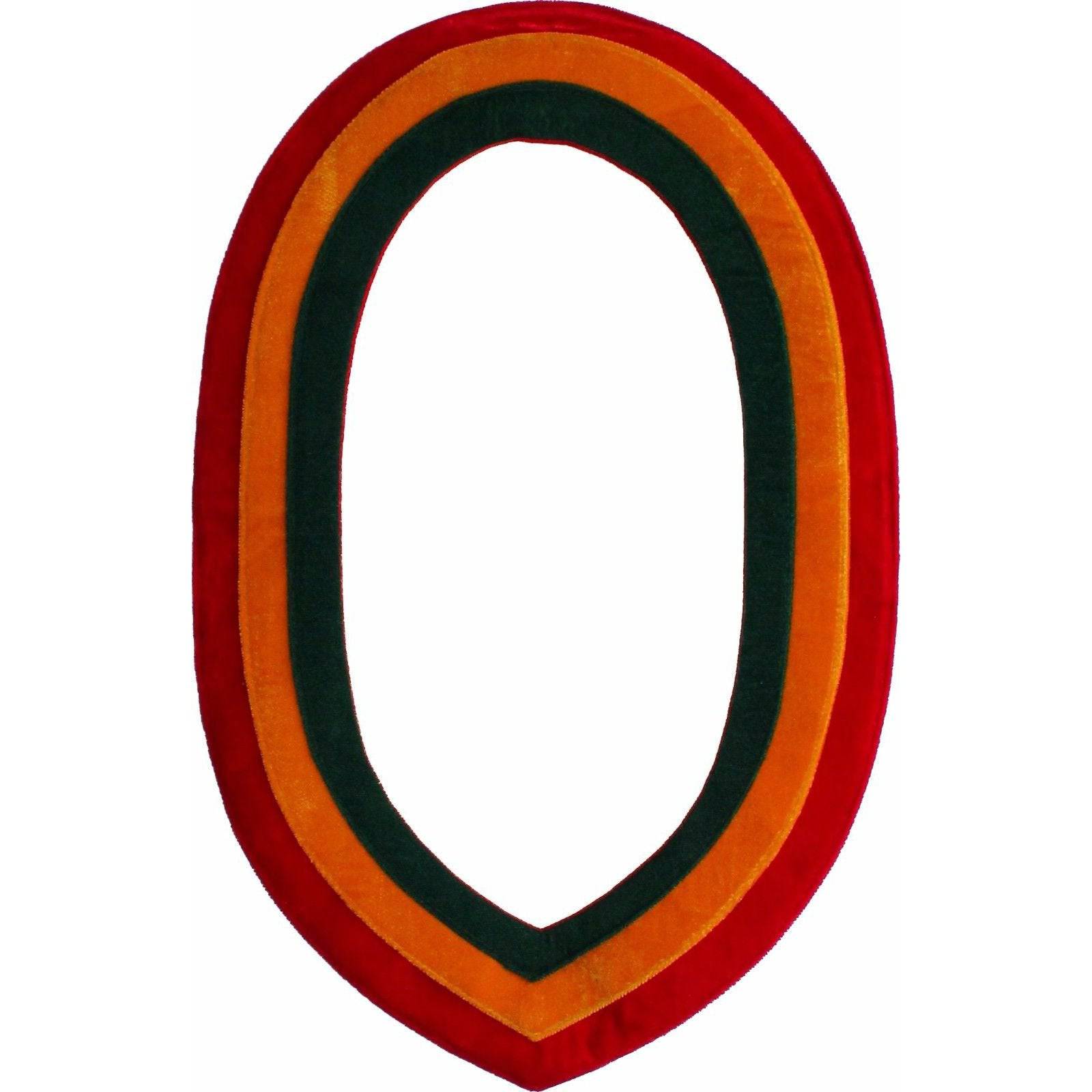 Shriners Chain Collar - Red Yellow Green Velvet - Bricks Masons
