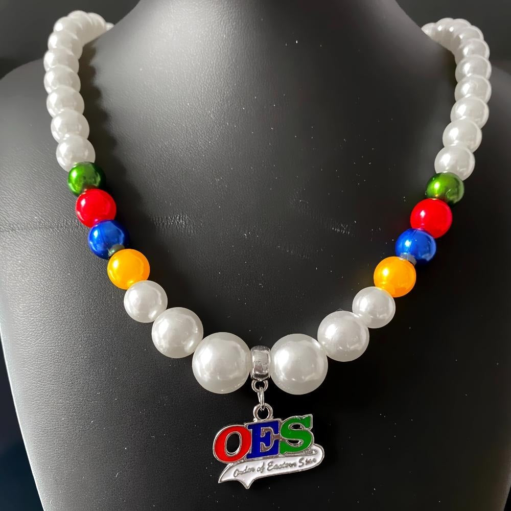 OES Necklace - Handmade Enamel - Bricks Masons