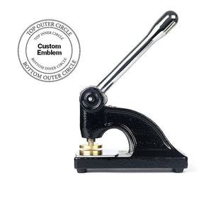 Blue Lodge Seal Press - Long Reach Black Color With Customizable Stamp - Bricks Masons