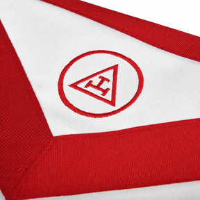 Royal Arch Chapter & Council Apron - Reversible Double-Sided Purple & Red Ribbon - Bricks Masons