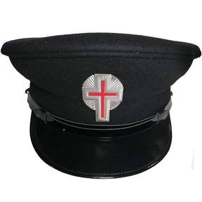 Sir Knight Knights Templar Fatigue Cap - Black Silver - Bricks Masons