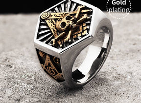 Widows Sons Ring - Stainless Steel - Bricks Masons