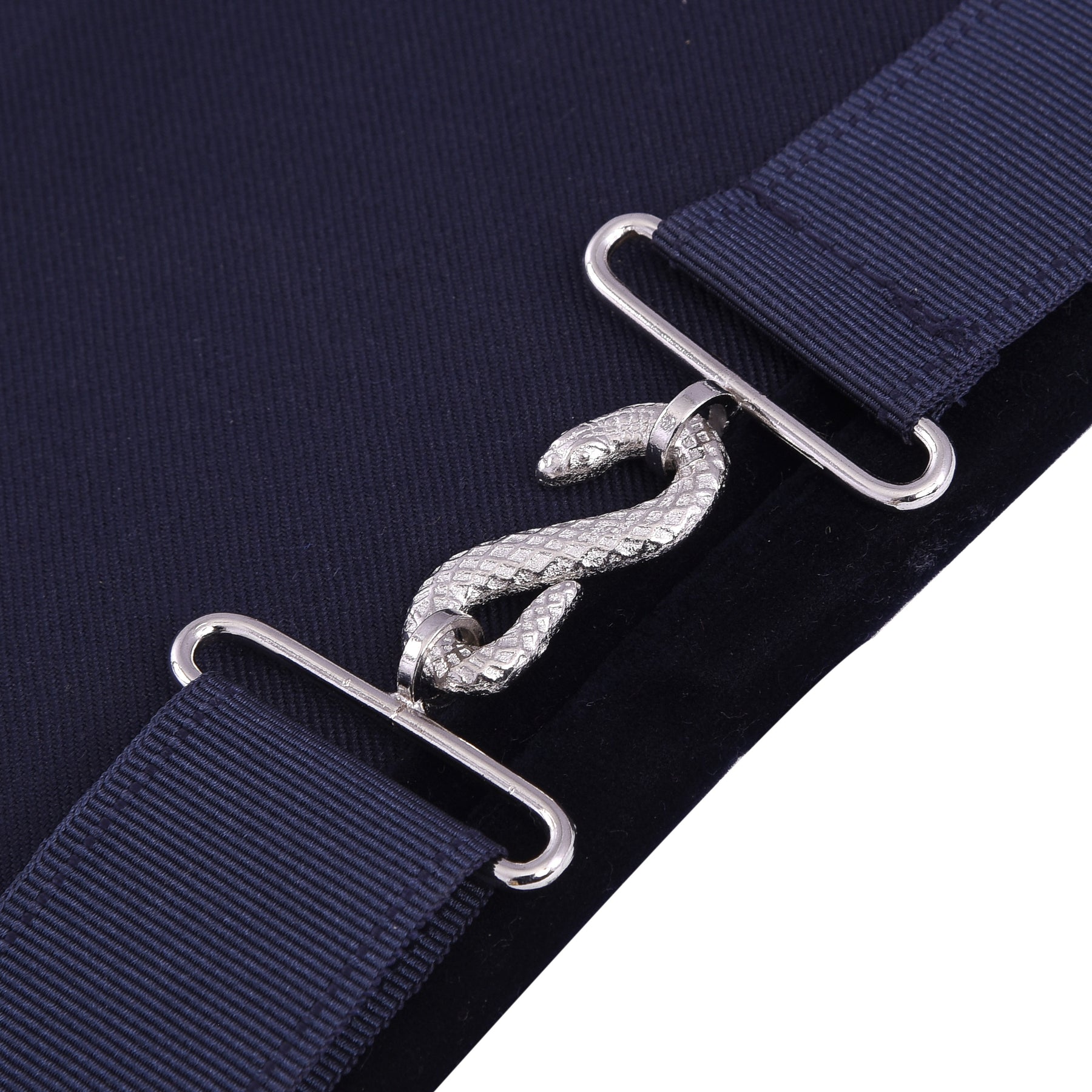 Worshipful Master Blue Lodge Apron - Blue Velvet With Silver Bullion & Fringe - Bricks Masons