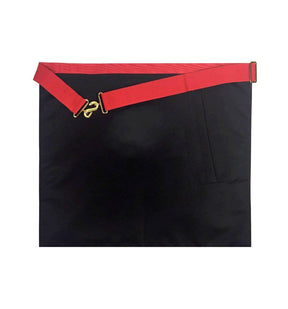 Worshipful Master Chapter Officer Apron - Red Machine Embroidery - Bricks Masons
