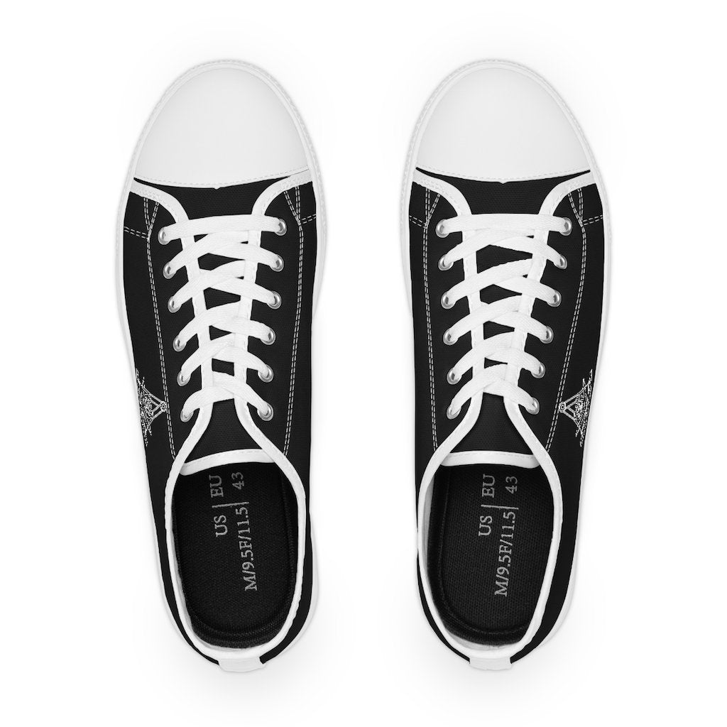 Past Master Blue Lodge California Regulation Sneaker - Black & White - Bricks Masons