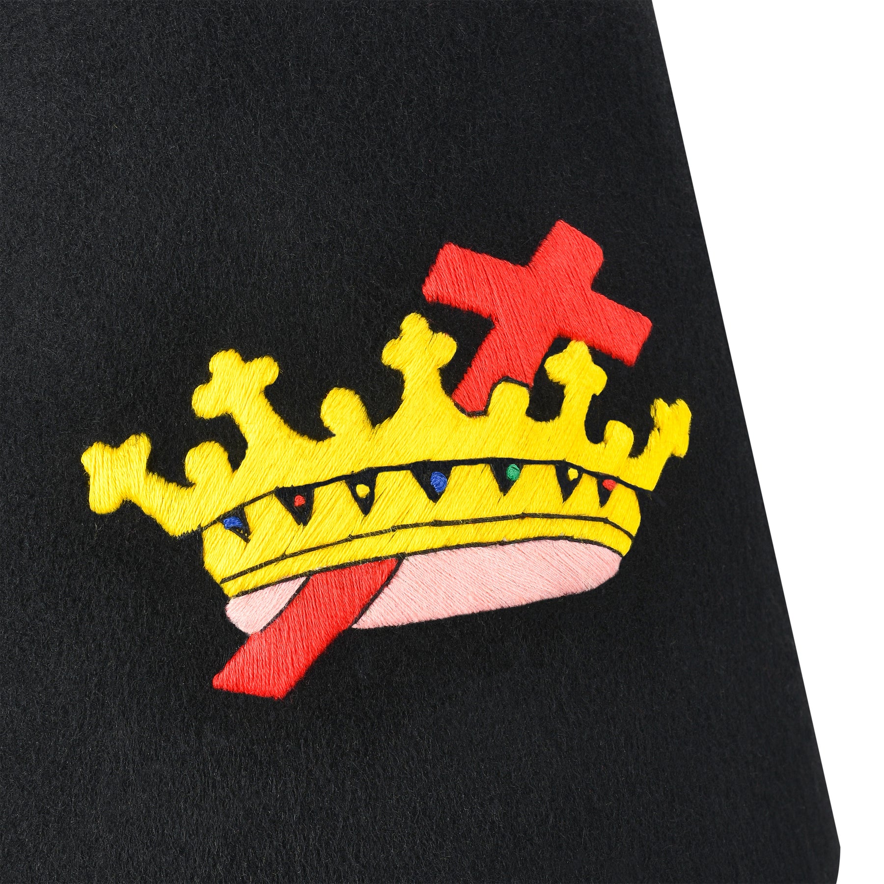 Knights Templar Fez Hat - Red & Gold Emblem (Rhinestones option) - Bricks Masons