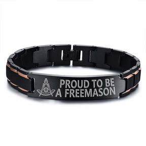 Past Master Blue Lodge California Regulation Bracelet - Stainless Steel - Bricks Masons