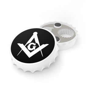 Master Mason Blue Lodge Bottle Opener - Magnetic with Square & Compass G - Bricks Masons