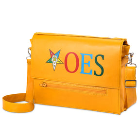 OES Handbag - Orange Leather - Bricks Masons