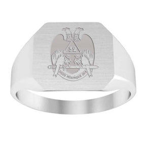 32nd Degree Scottish Rite Ring - Wings Down Sterling Silver - Bricks Masons