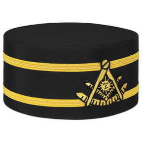 Past Master Blue Lodge California Regulation Crown Cap - Double Gold Braid - Bricks Masons