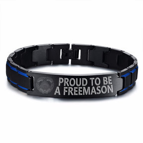 Grand Master Blue Lodge Bracelet - Stainless Steel - Bricks Masons