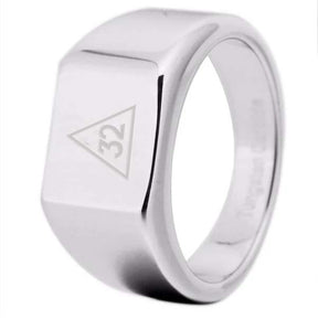 32nd Degree Scottish Rite Ring - 12MM Width Silver - Bricks Masons