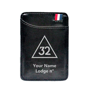 32nd Degree Scottish Rite Wallet - Black & Brown - Bricks Masons