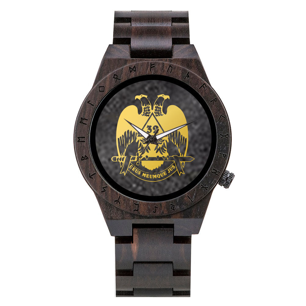 32nd Degree Scottish Rite Wristwatch - Wings Down Various Colors - Bricks Masons