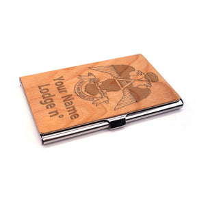 33rd Degree Scottish Rite Business Card Holder - Wings Down RFID Protection - Bricks Masons
