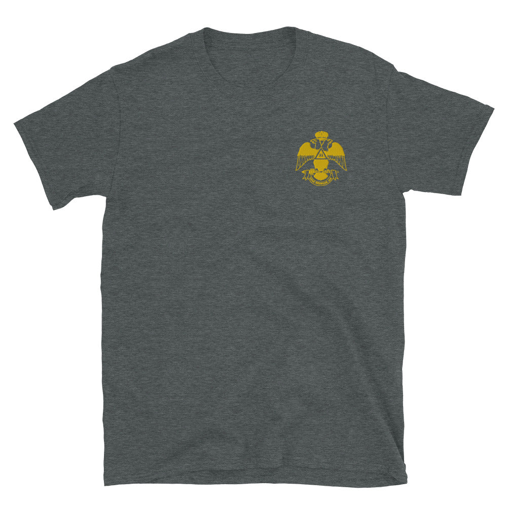 33rd Degree Scottish Rite T-Shirt - Wings Down Various Colors - Bricks Masons