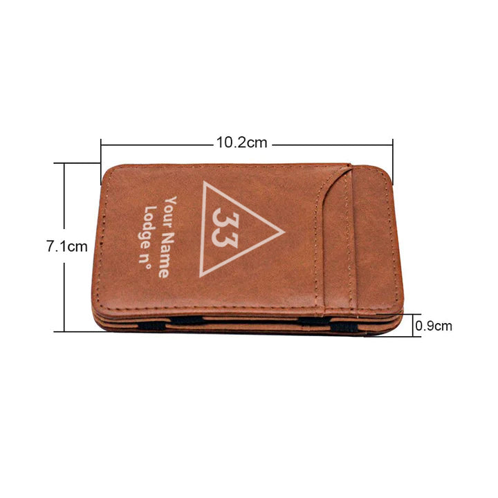 33rd Degree Scottish Rite Wallet - Black & Brown - Bricks Masons