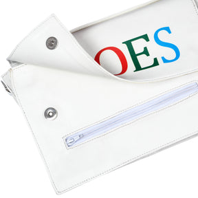 OES Handbag - White Leather - Bricks Masons