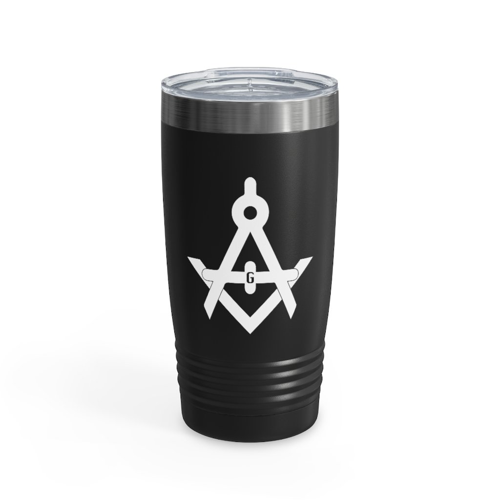 Master Mason Blue Lodge Ringneck Tumbler - Various Colors Square & Compass G - Bricks Masons