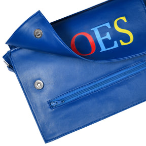 OES Handbag - Blue Leather - Bricks Masons